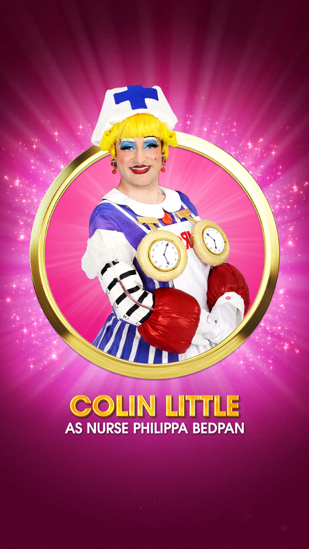 Colin Little as Nurse Philippa Bedpan in this year's panto Sleeping Beauty at Adam Smith Theatre, Kirkcaldy.